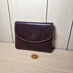 Jack George Dark Brown Taxi Buffalo Leather Trifold Men Wallet